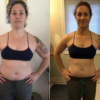 images of woman before and after online nutrition coaching