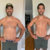 images of man before and after online nutrition coaching