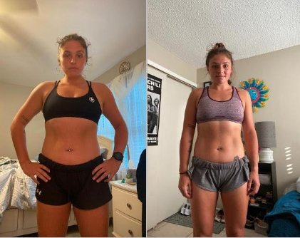 images of teen girl before and after online nutrition coaching